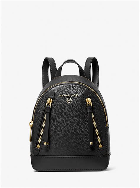 michael kors brooklyn small leather|MICHAEL Michael Kors Logo Brooklyn Backpack.